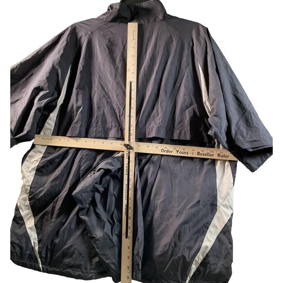 PGA TOUR Pullover Mens XL Black Tan Half Zip Golf Windbreaker Zip off Sleeve - Picture 6 of 6